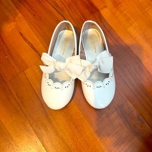 White Mary Jane flats